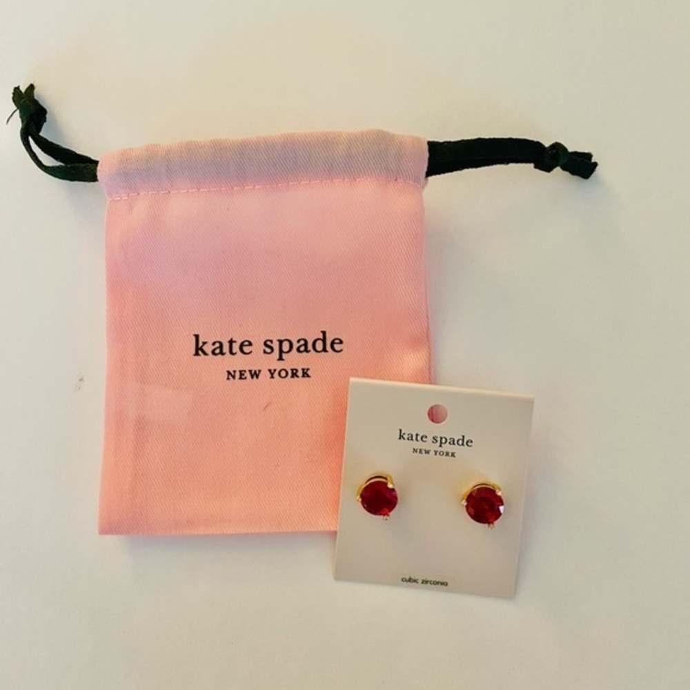 kate spade rise and shine stud earrings in festive pink